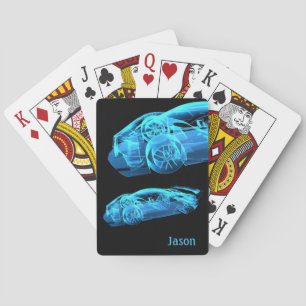 Diseño de coche genial Cartas de juego negras