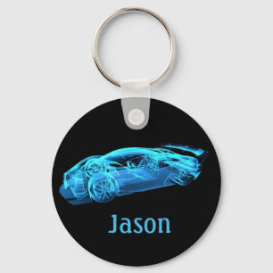 Diseño de coche genial llavero negro regalo