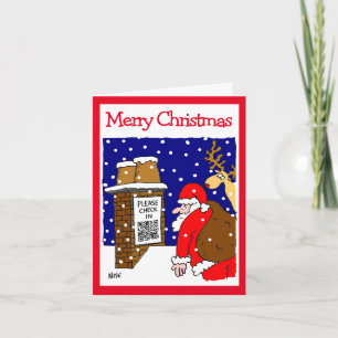 Diseño de código QR de Santa Claus Tarjeta de Navi