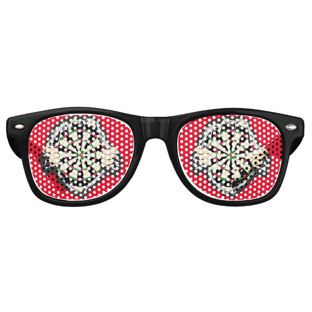 Diseño de Cofre de Dardos Retro Gafas de Fiesta (Anverso)