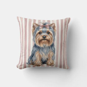 Diseño de cojín decorativo de Yorkshire Terrier
