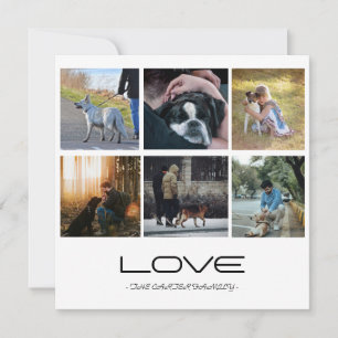 Diseño de Collage de Retrato de Familia Perro Amor