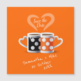 Diseño de color de café naranja y negro para aviso
