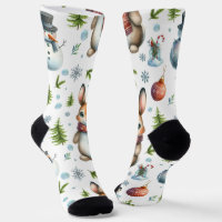 Diseño de conejo de invierno, calcetines de conejo
