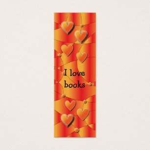 Diseño de corazón rojo naranja