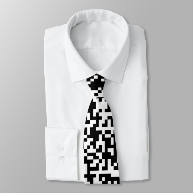 Diseño de Corbata con Código QR Personalizado (Atado)