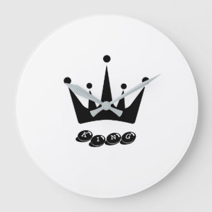 Diseño de Corona de Rey Reloj de Pared Acrílico Gr