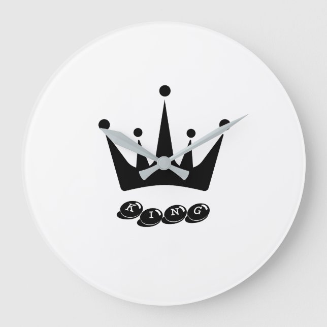 Diseño de Corona de Rey Reloj de Pared Acrílico Gr (Anverso)