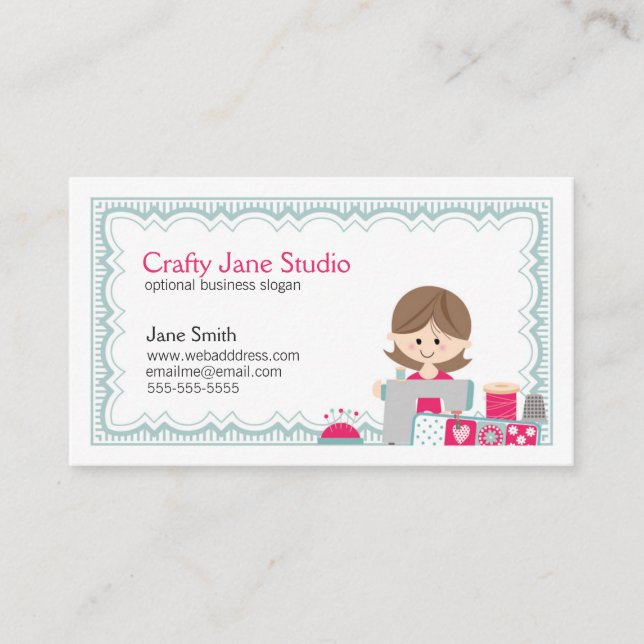 Diseño de costura astuto de la tarjeta de visita (Anverso)