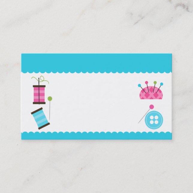 Diseño de costura de la tarjeta de visita (Anverso)