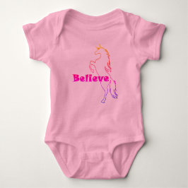 Diseño de creencia de Unicorn - Bebé Jersey Bodysu