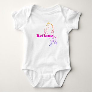Diseño de creencia de Unicorn - Bebé Jersey Bodysu