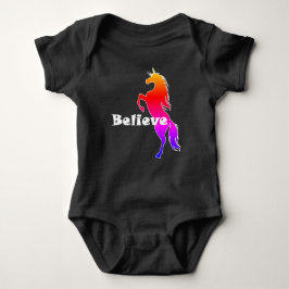 Diseño de creencia de Unicorn - Bebé Jersey Bodysu