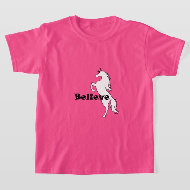 Diseño de creencia de Unicorn - Camiseta básica de (Distribución)