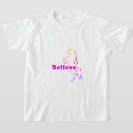 Diseño de creencia de Unicorn - Camiseta básica de