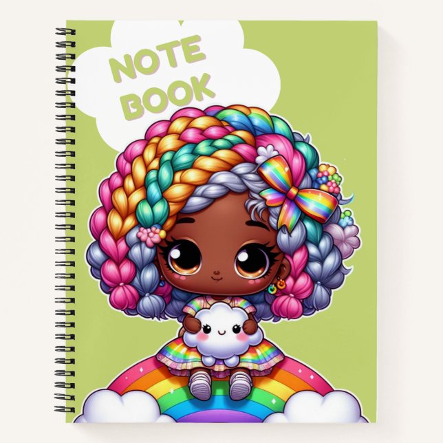 Diseño de cuaderno femenino adorable/ Chibi  (Anverso)