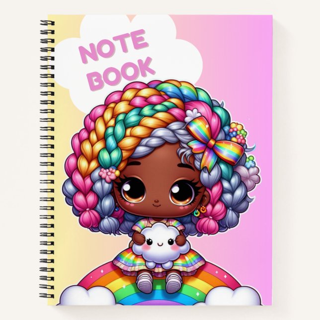 Diseño de cuaderno femenino lindo / Chibi (Anverso)