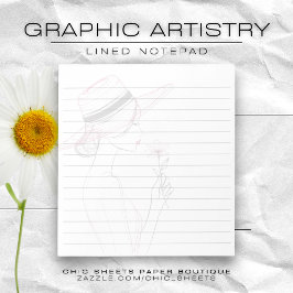 Diseño de Cuaderno Rayado de Arte Gráfico Minimali