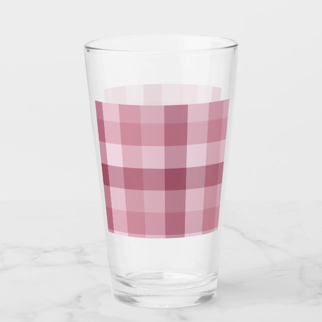 Diseño de Cuadro de Gingham Rosa (Anverso)