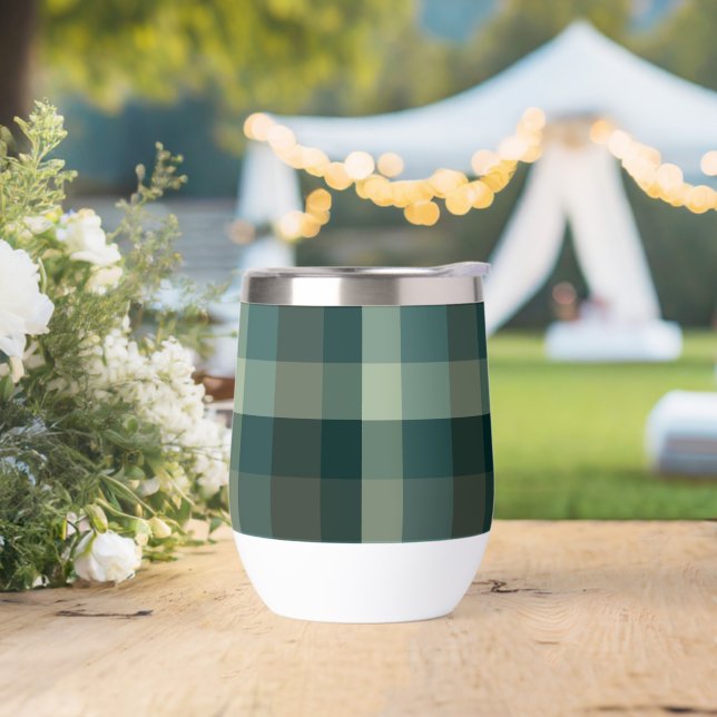 Diseño de Cuadro de Gingham Verde  (Boda)