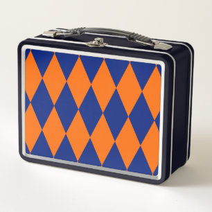 Diseño de cuadros arlequín naranja y azul