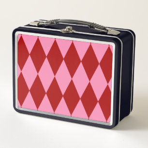 Diseño de cuadros arlequín rosa rojo