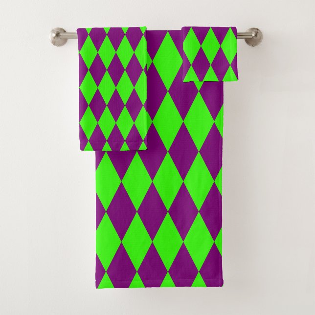Diseño de cuadros de Arlequín verde morado (Subido por el creador)