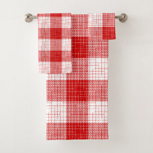 Diseño de cuadros escoceses atrevidos en rojo y bl