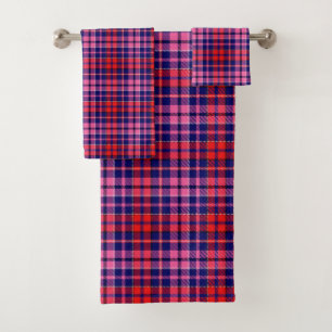 Diseño de cuadros escoceses azul marino rojo rosa