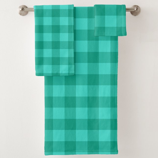 Diseño de cuadros escoceses de gingham azul verdos (Subido por el creador)