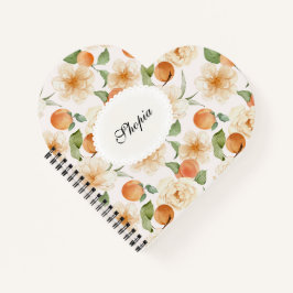 Diseño de cubierta de libreta elegante floral melo