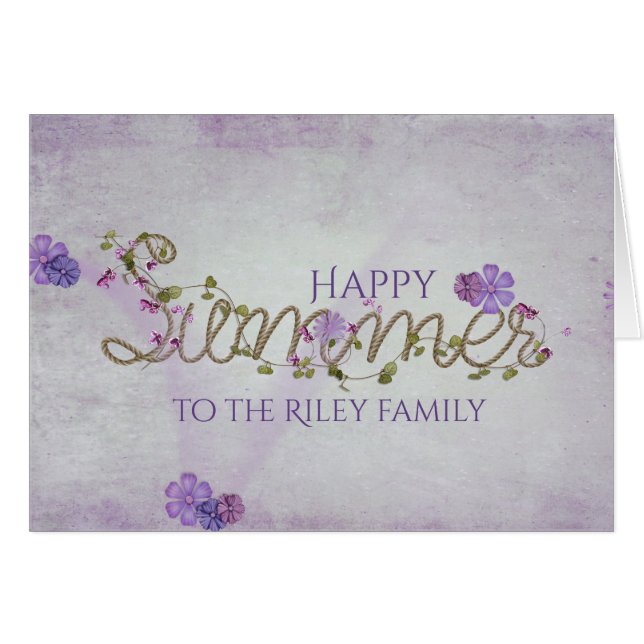 diseño de cuerda de verano feliz (Anverso (Horizontal))