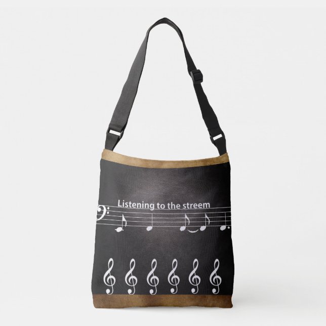 Diseño de cuero con bolso de mano de nota musical  (Anverso)
