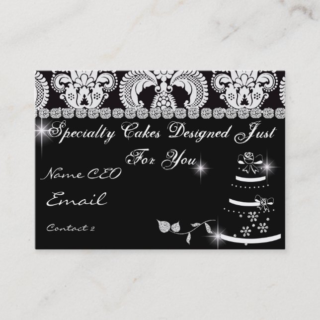 Diseño de Damasco para tarjetas de visita Bling BA (Anverso)