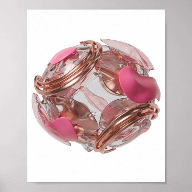 Diseño de declaración de arte abstracto de plata c (Frente)