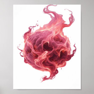 Diseño de declaración de arte abstracto rosa icóni