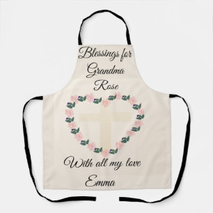 Diseño de delantal Bendición Floral del Corazón de