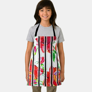 Diseño de delantal con estampado total