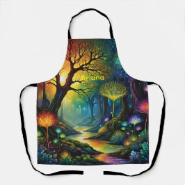 Diseño de delantal de Bosque Mágico