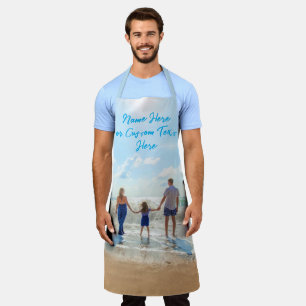 Diseño de delantal personalizado con foto y texto,
