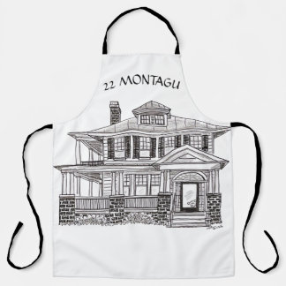 Diseño de delantal personalizado con una casa