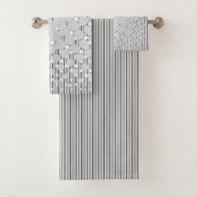 Diseño de densidad en gris - conjunto de toallas
