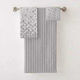Diseño de densidad en gris - conjunto de toallas