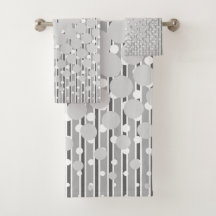 Diseño de densidad en gris - conjunto de toallas