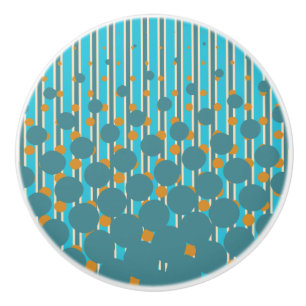 Diseño de densidad - Turquesa y Naranja - Pomo de