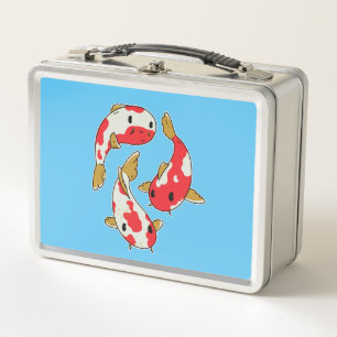 Diseño de dibujos animados de hermosos peces Koi