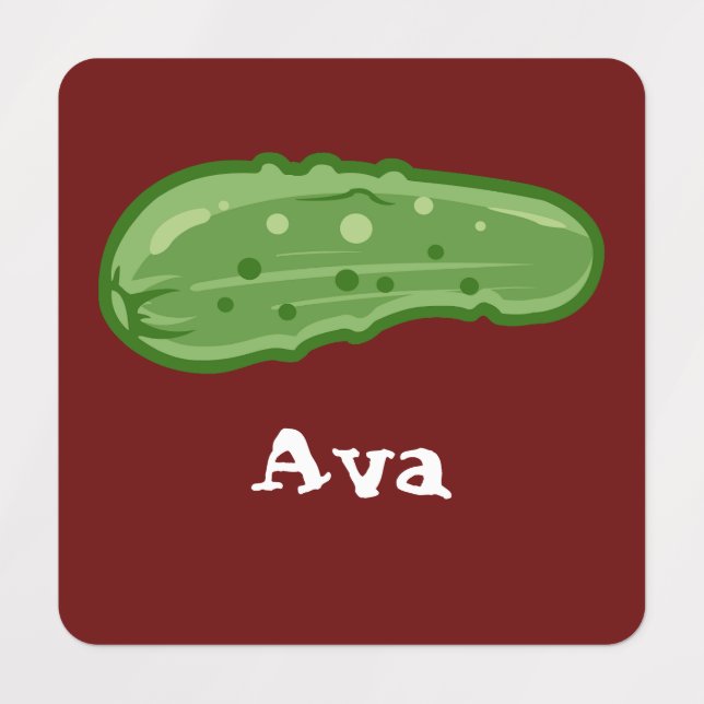 Diseño de Dill with It - Etiqueta de ropa cuadrada (Diseño 1)