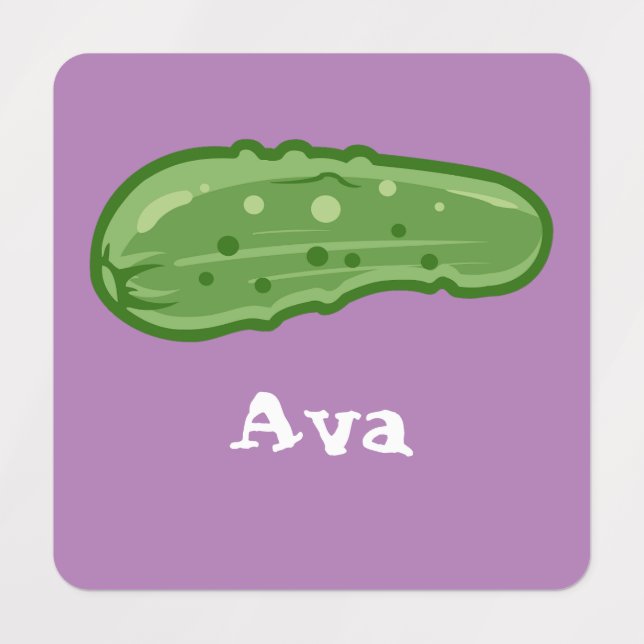 Diseño de Dill with It - Etiqueta de ropa cuadrada (Diseño 1)