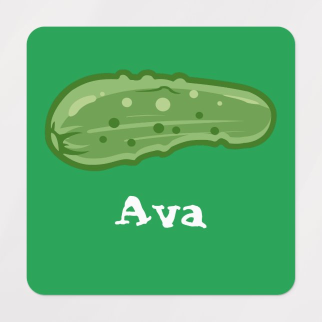 Diseño de Dill with It - Etiqueta de ropa cuadrada (Diseño 1)