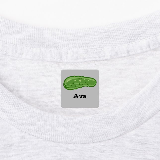Diseño de Dill with It - Etiqueta de ropa cuadrada (Fijada)